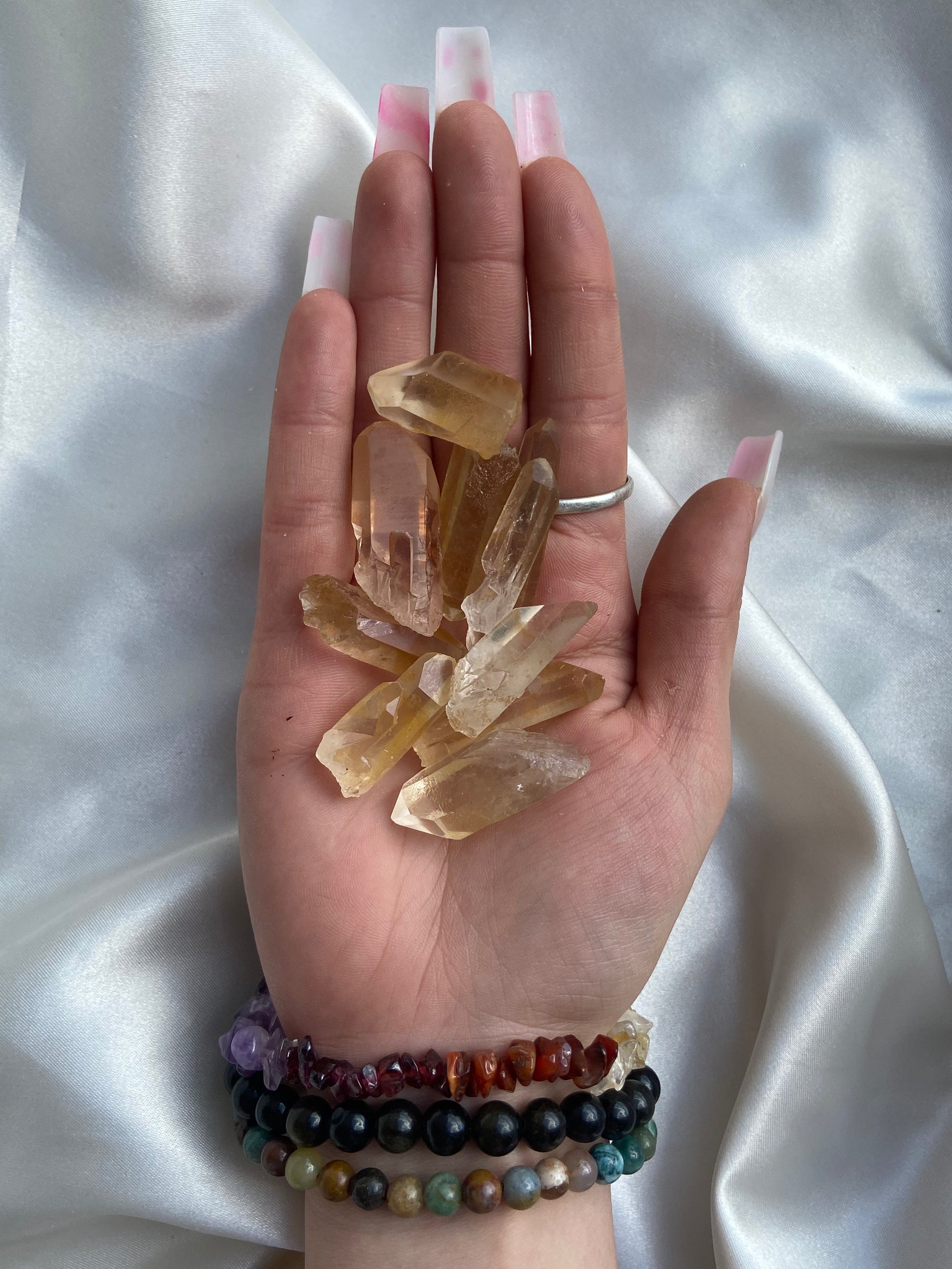 Tangerine Quartz Point Set