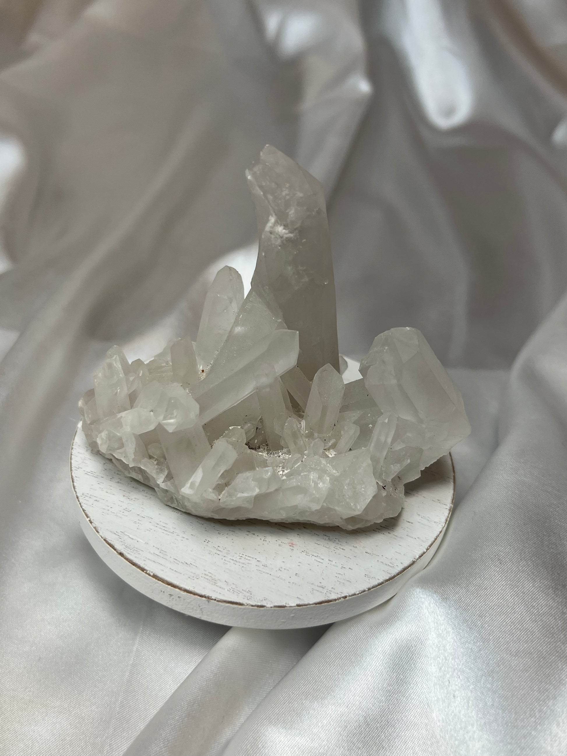 Clear quartz clusters