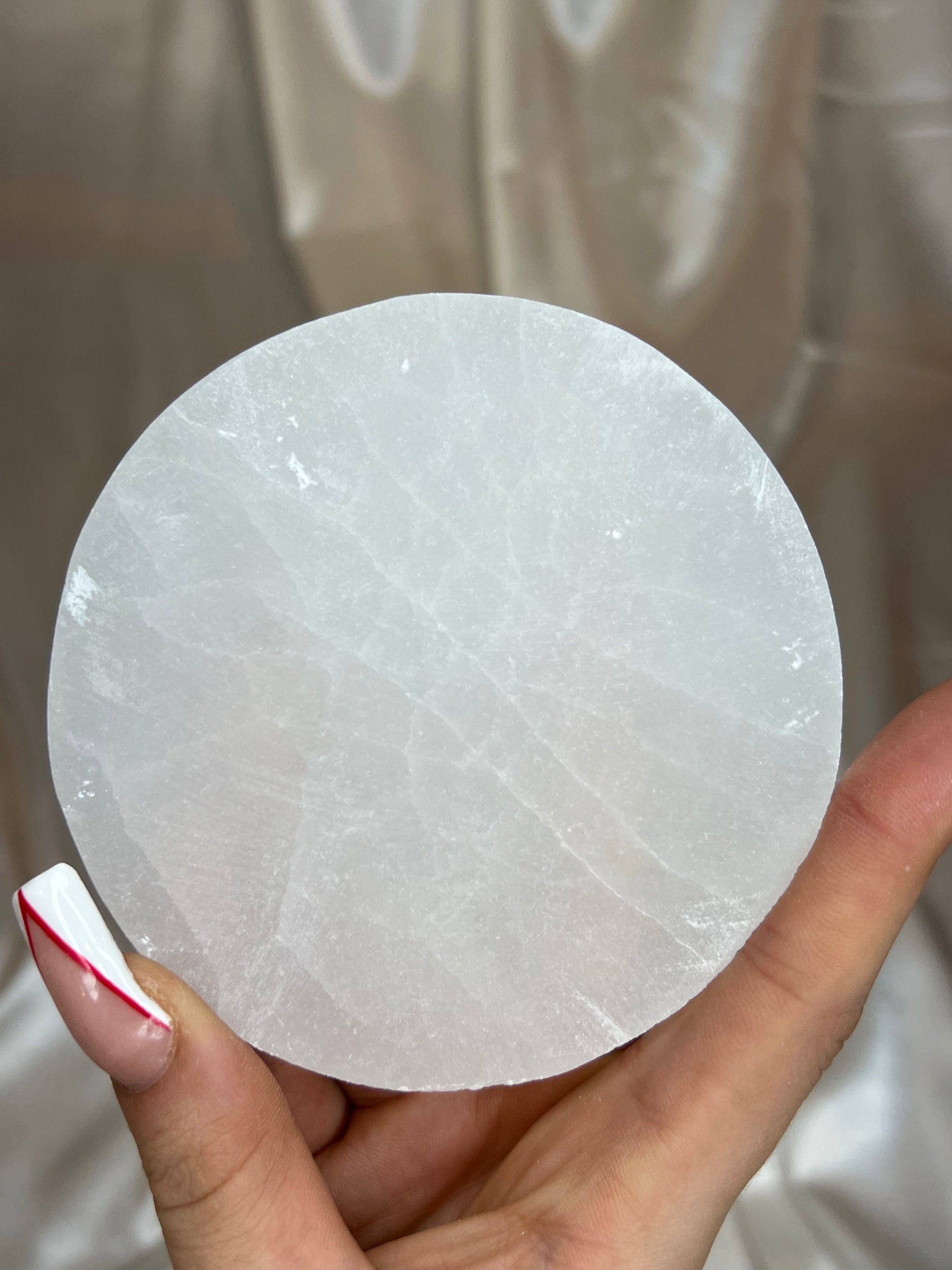 Selenite Round Plates