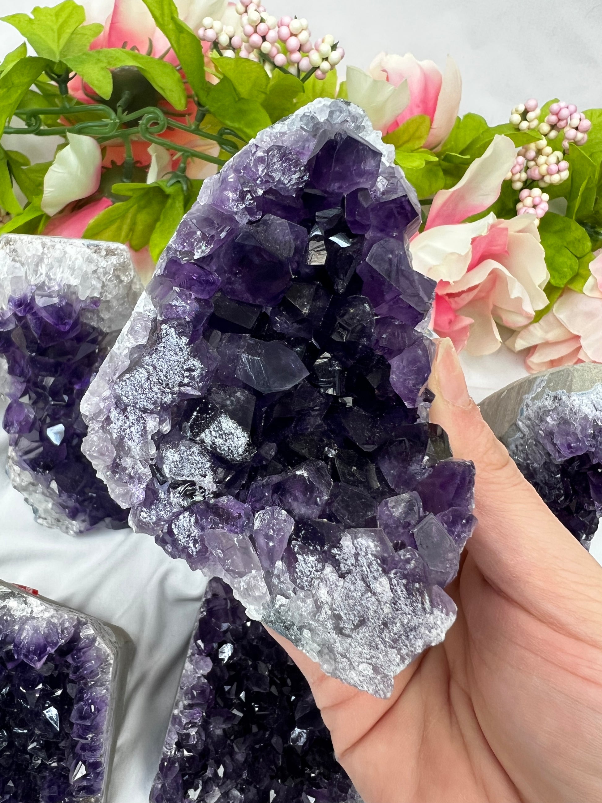 Dark Purple Amethyst Cut Bases