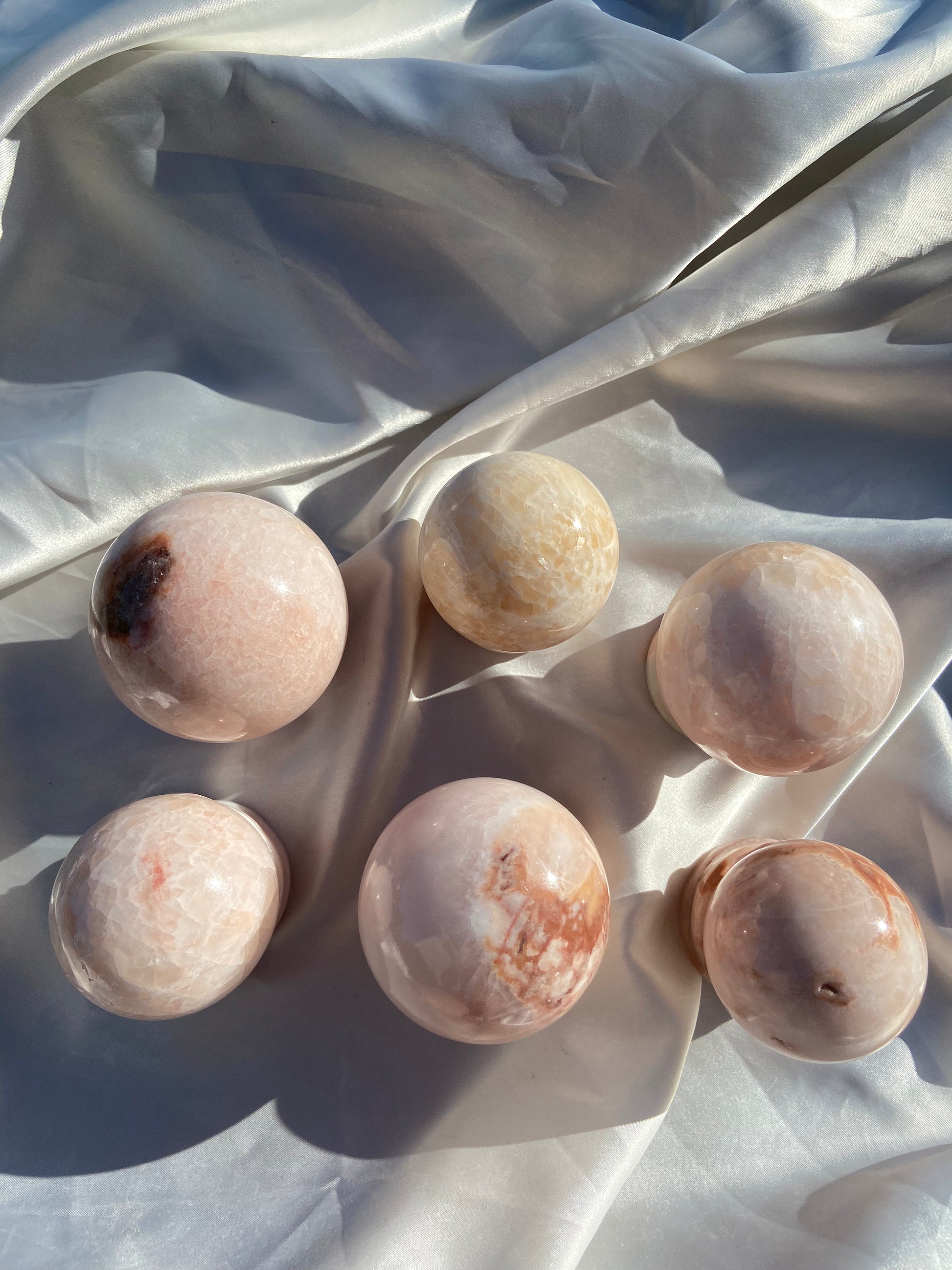 Pink Onyx Sphere and Stand