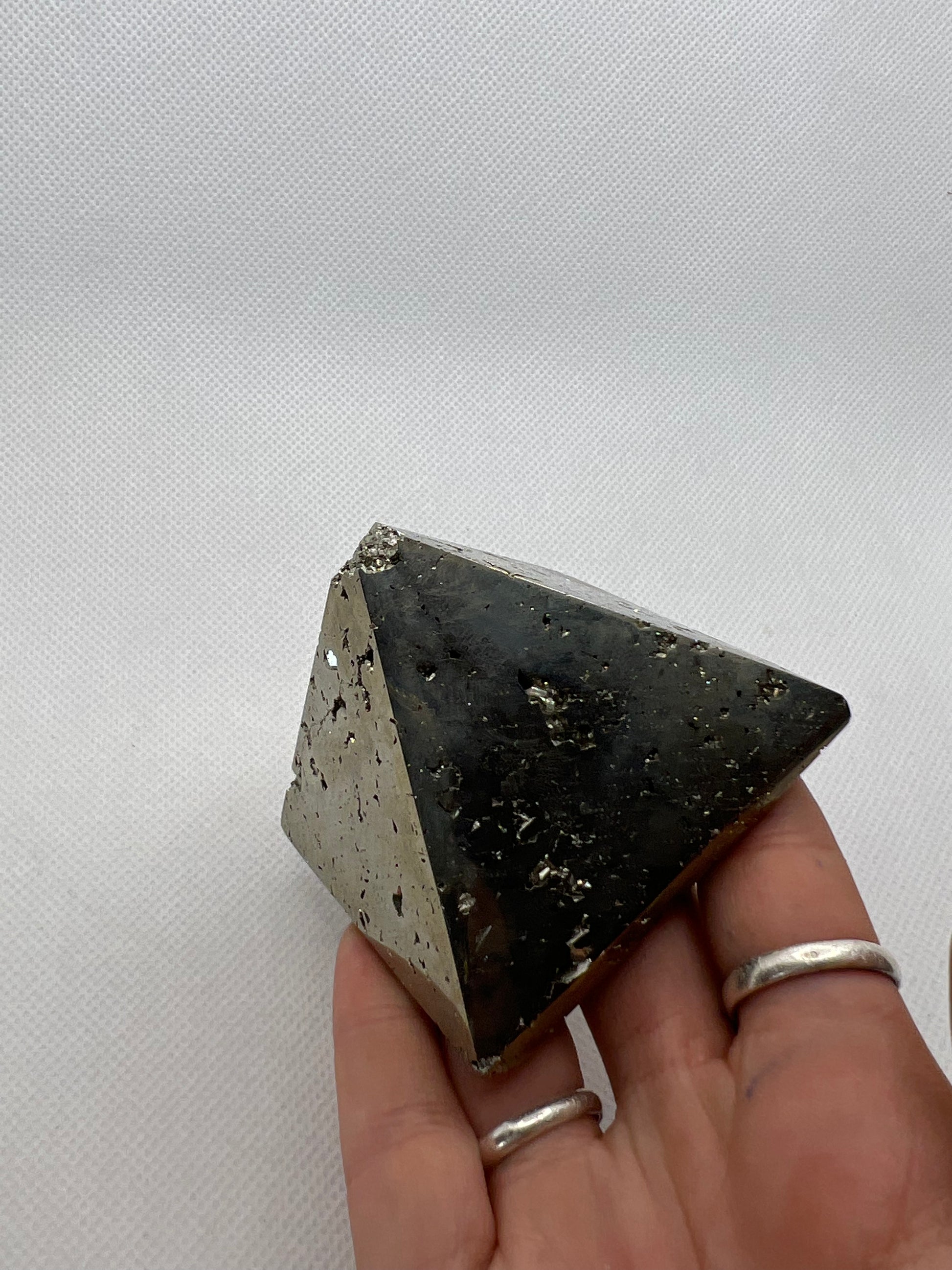 Pyrite pyramids