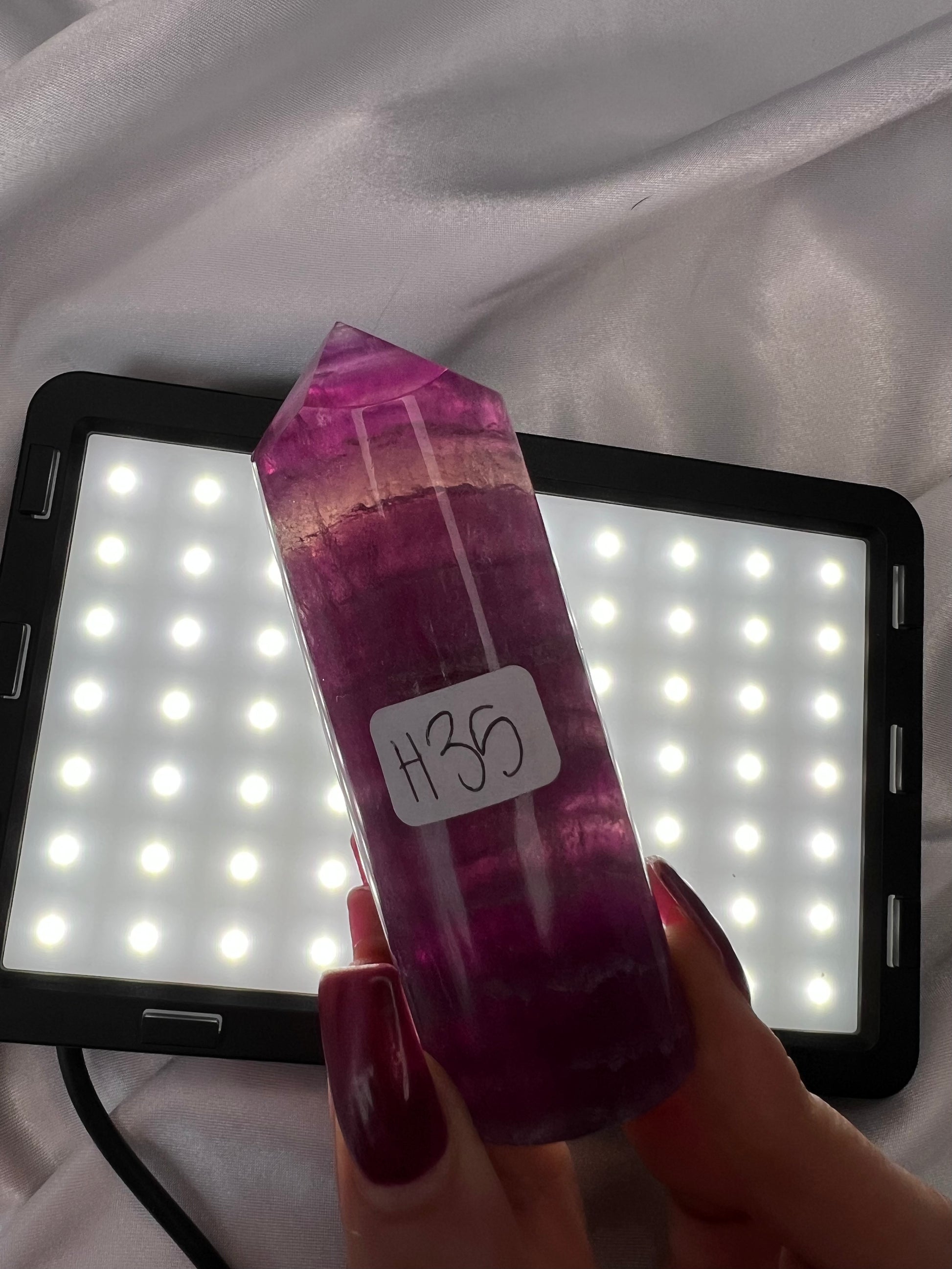 Purple Fluorite Cylinder Towers