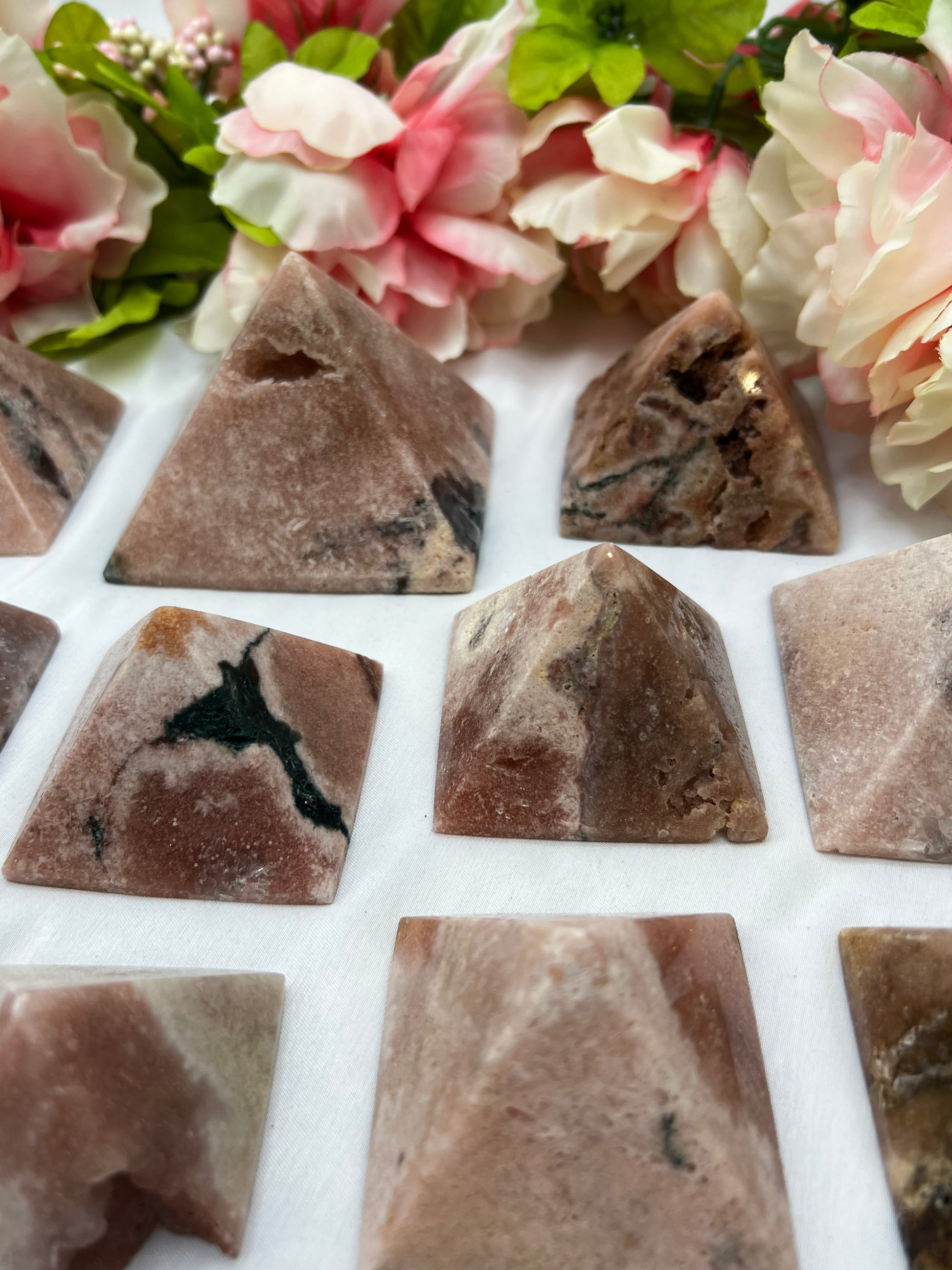 Pink Amethyst Pyramids