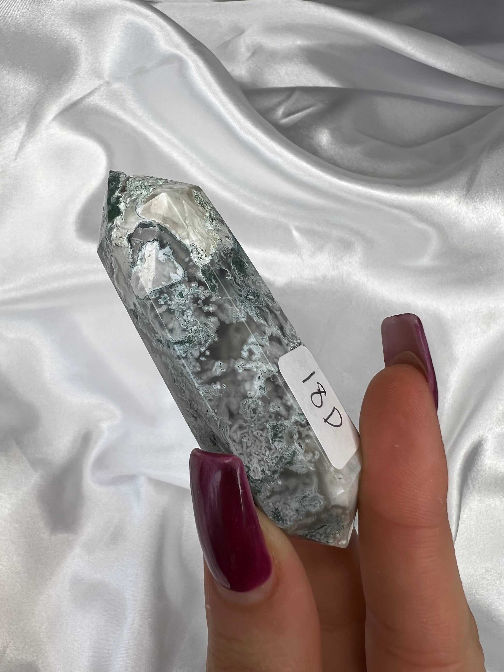 Moss Agate Double Terminated Points