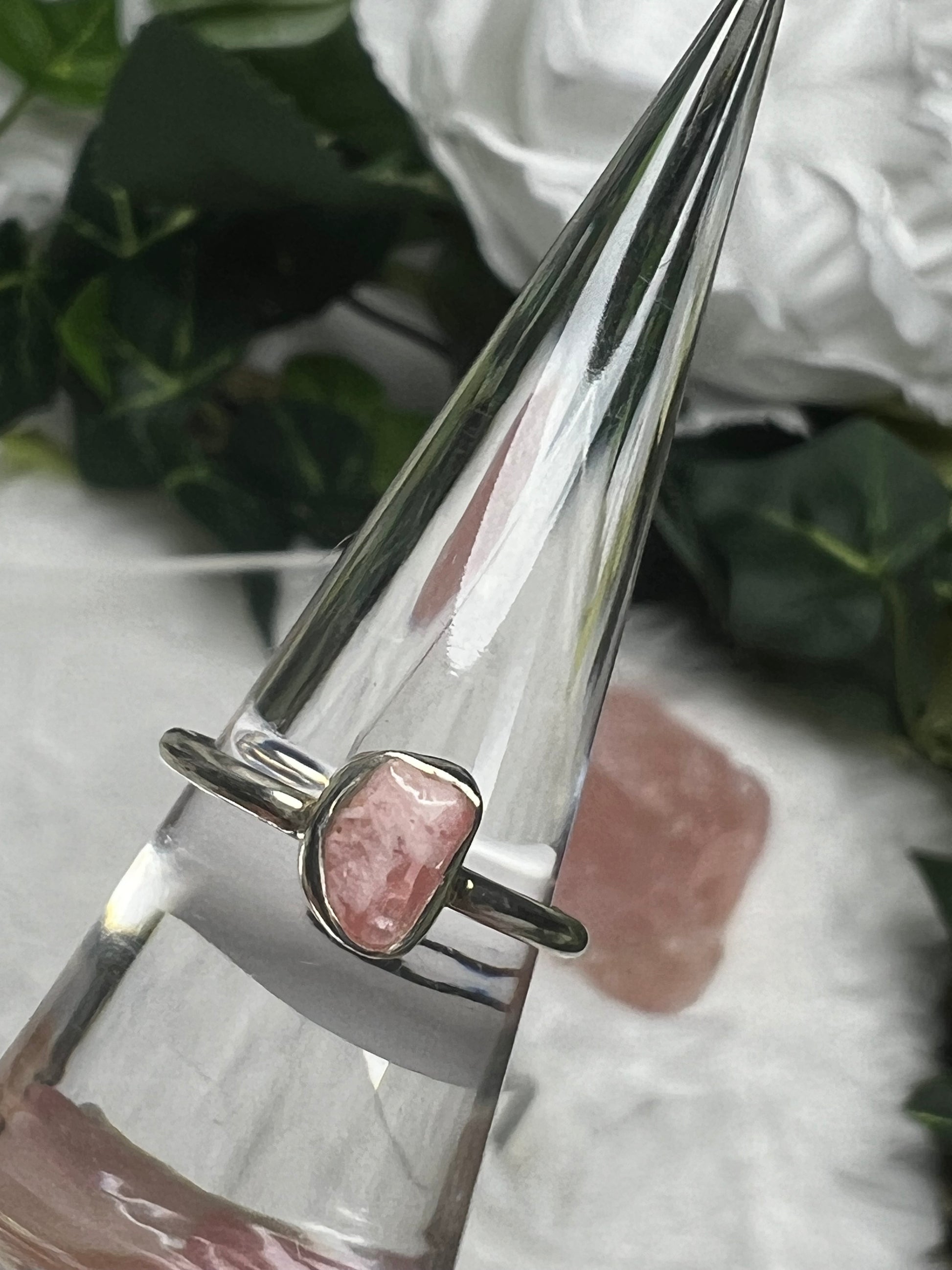 Rhodochrosite Raw Rings