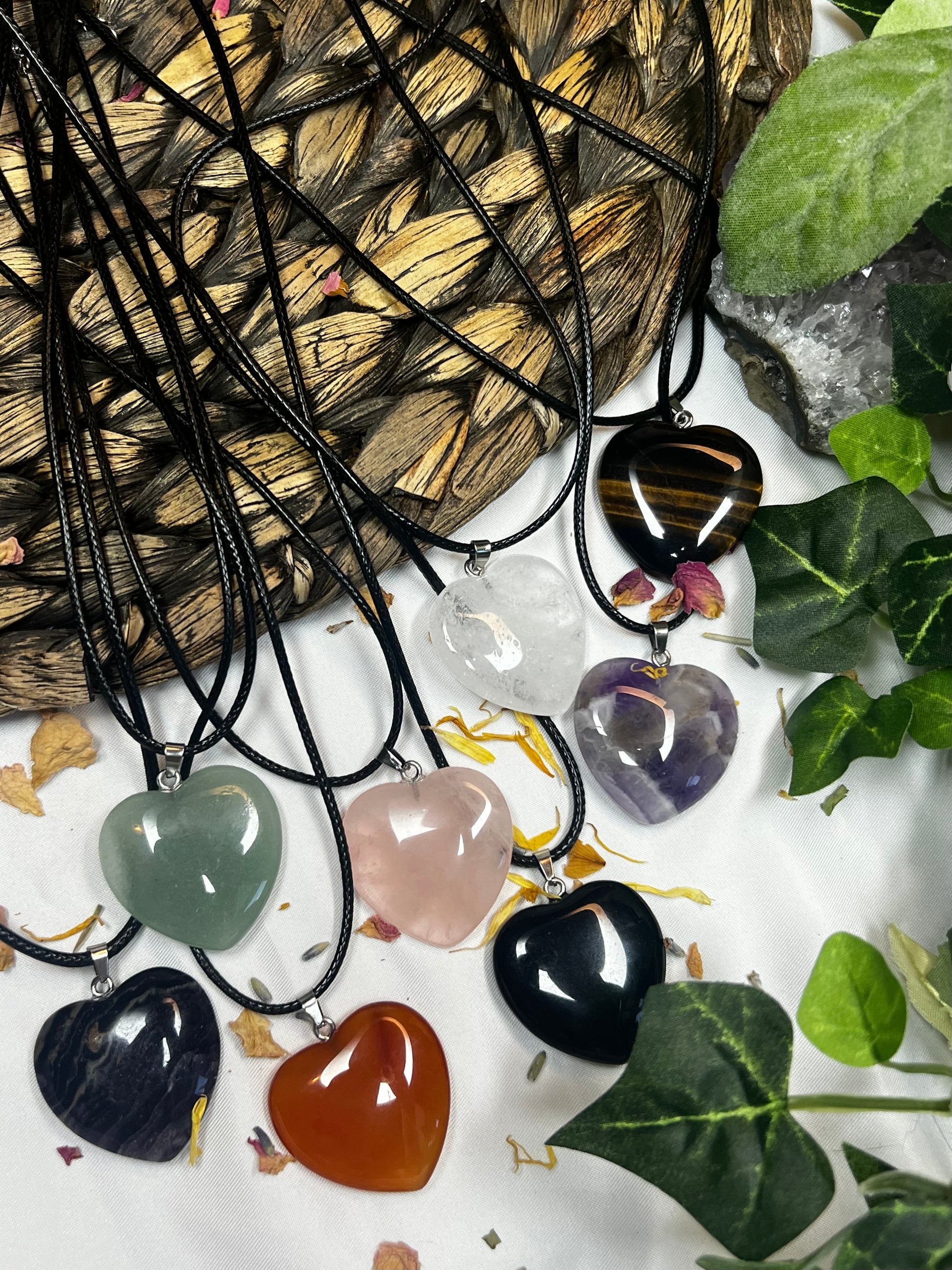 Heart Crystal Pendant Necklaces