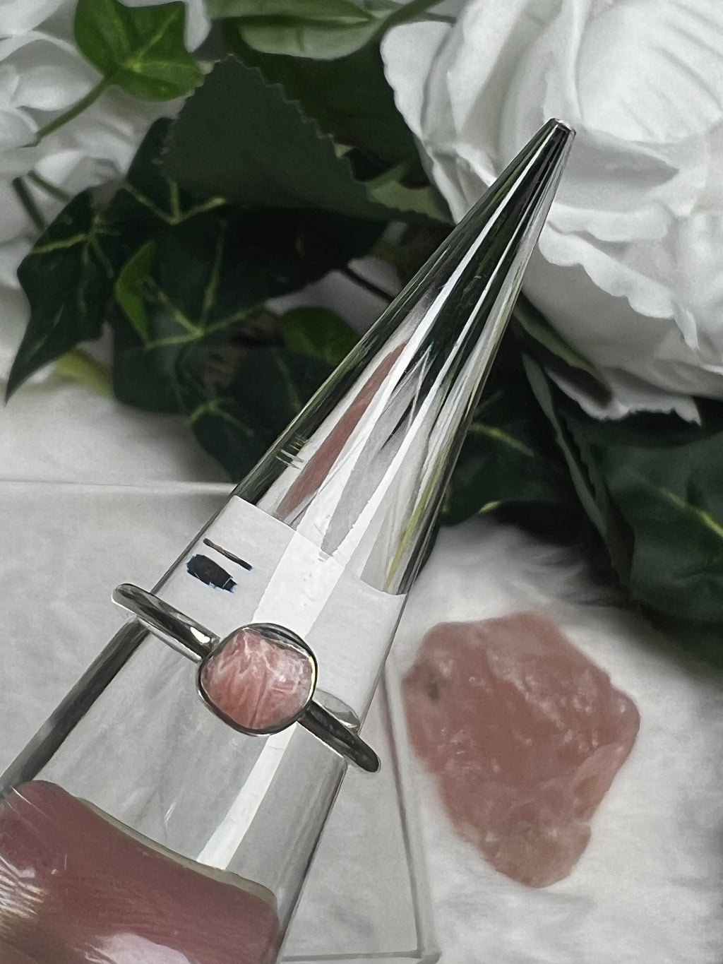 Rhodochrosite Raw Rings