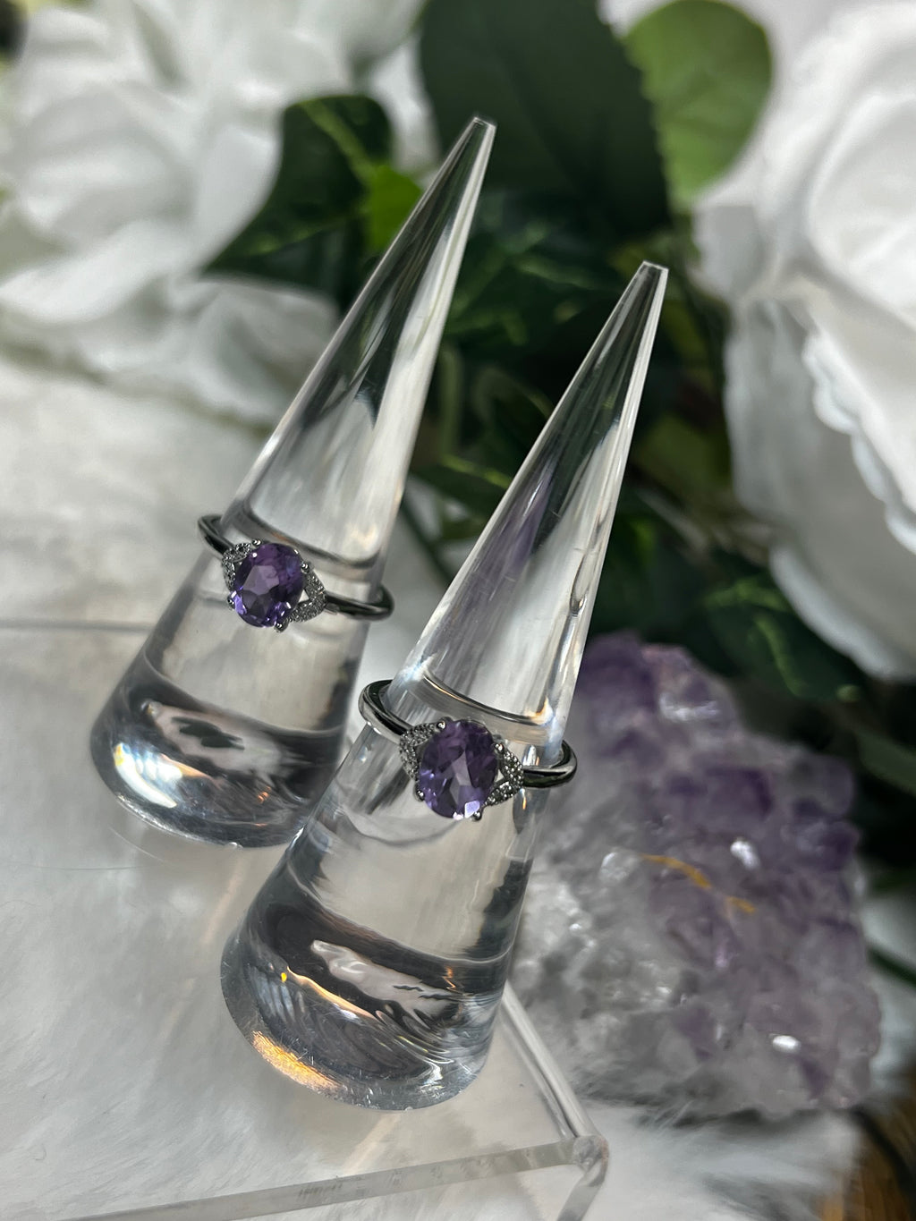 Amethyst rings
