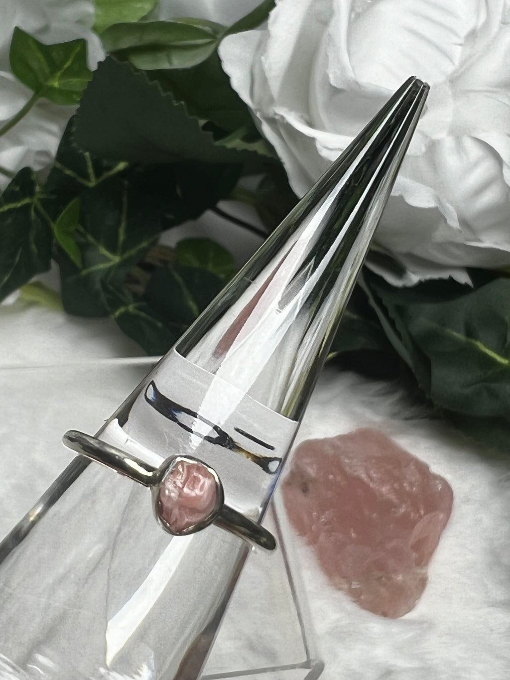 Rhodochrosite Raw Rings