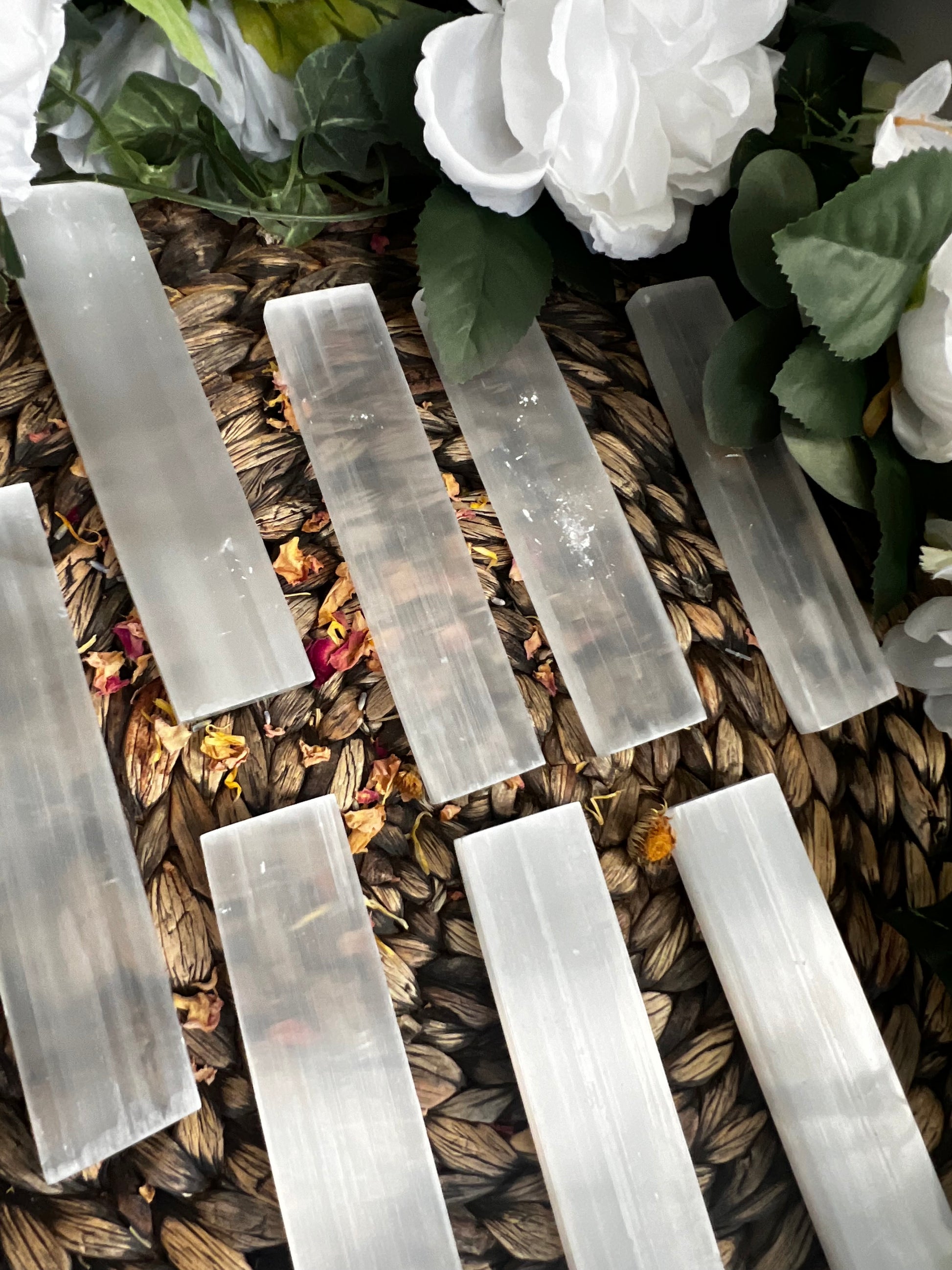 Selenite Polished Charging Plates