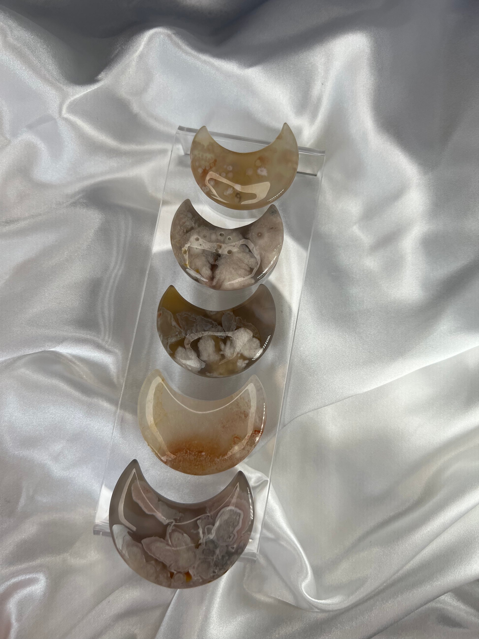 Flower agate Moons