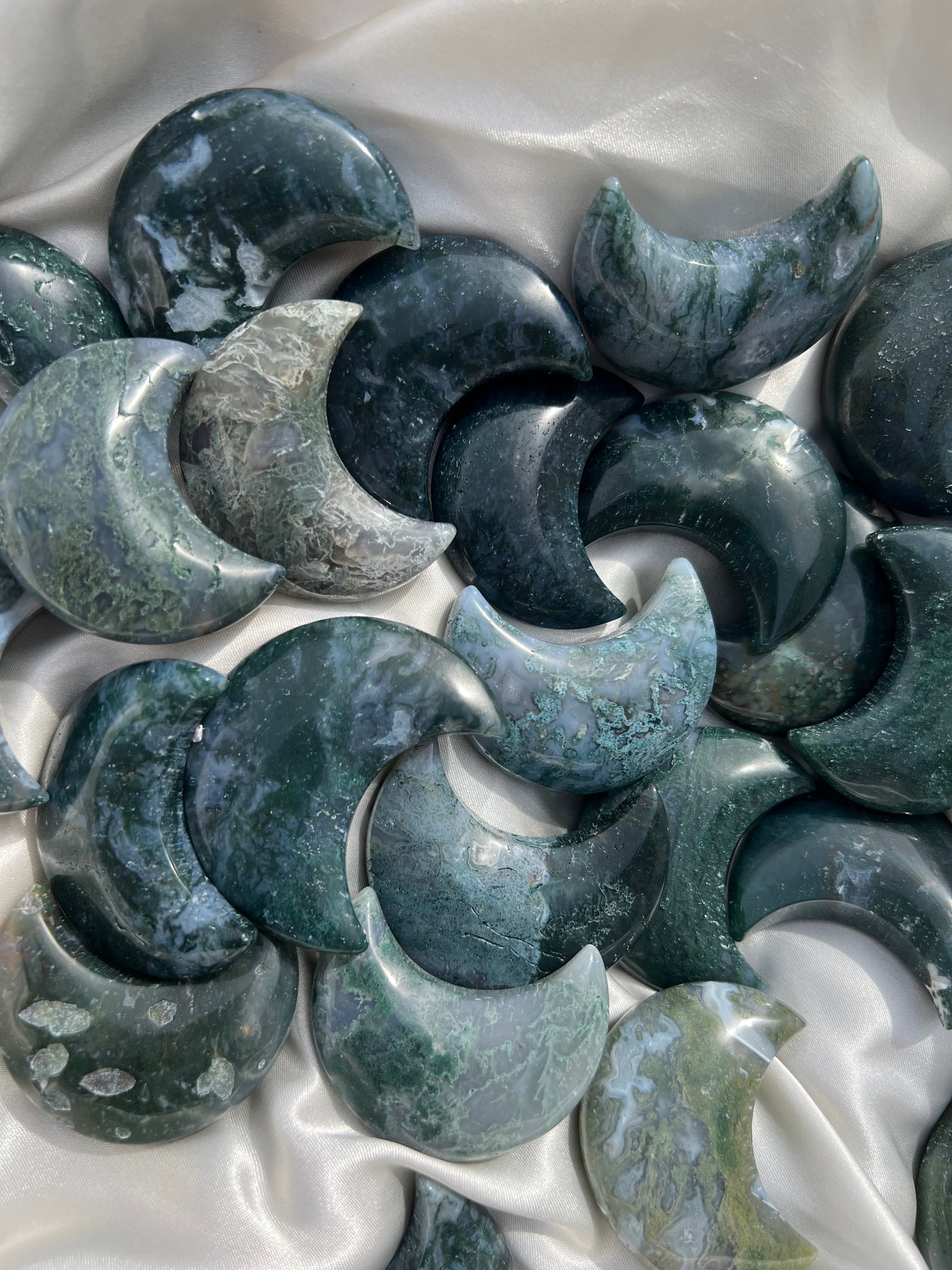 Moss Agate Moons