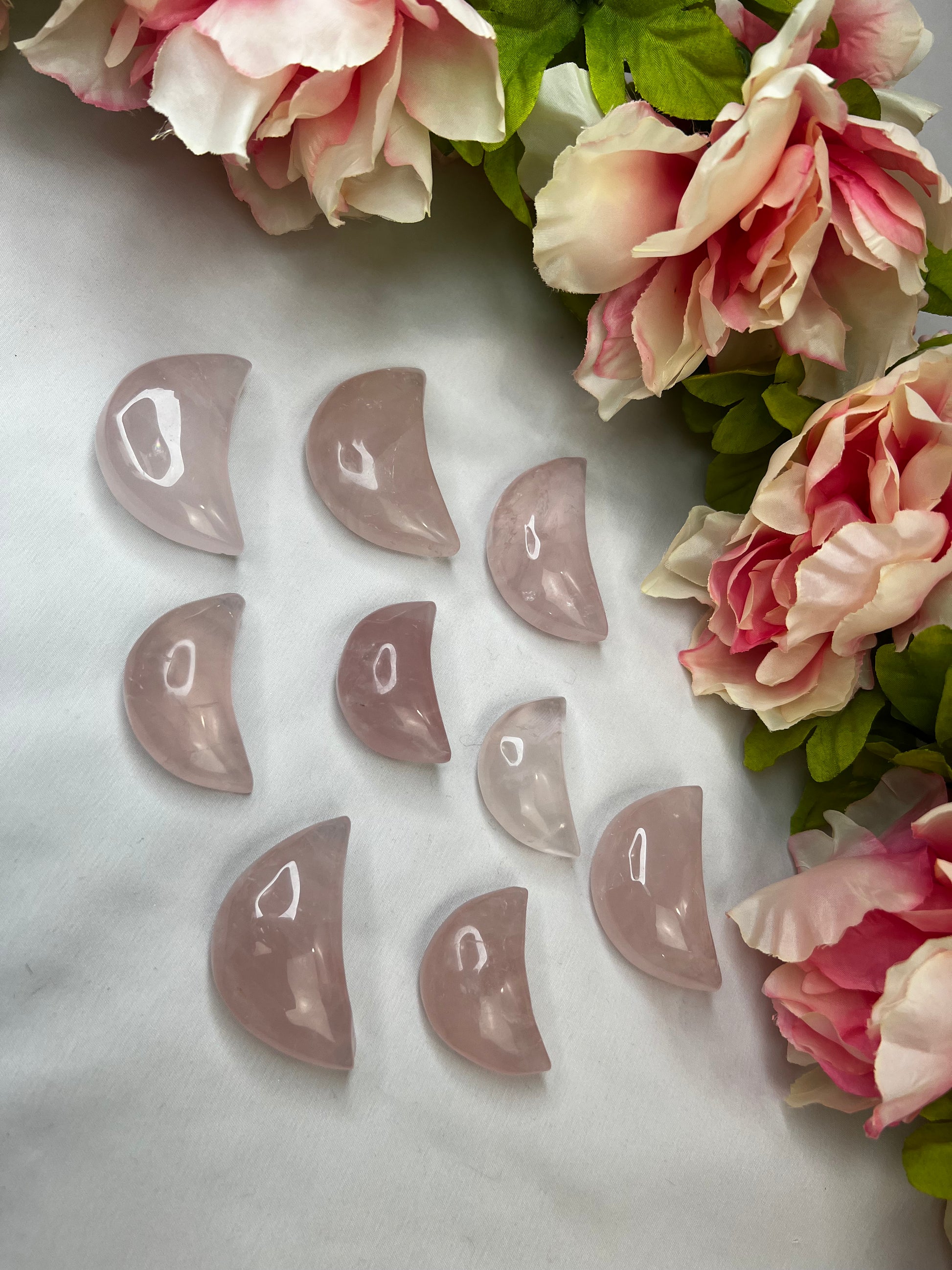 Rose quartz moons