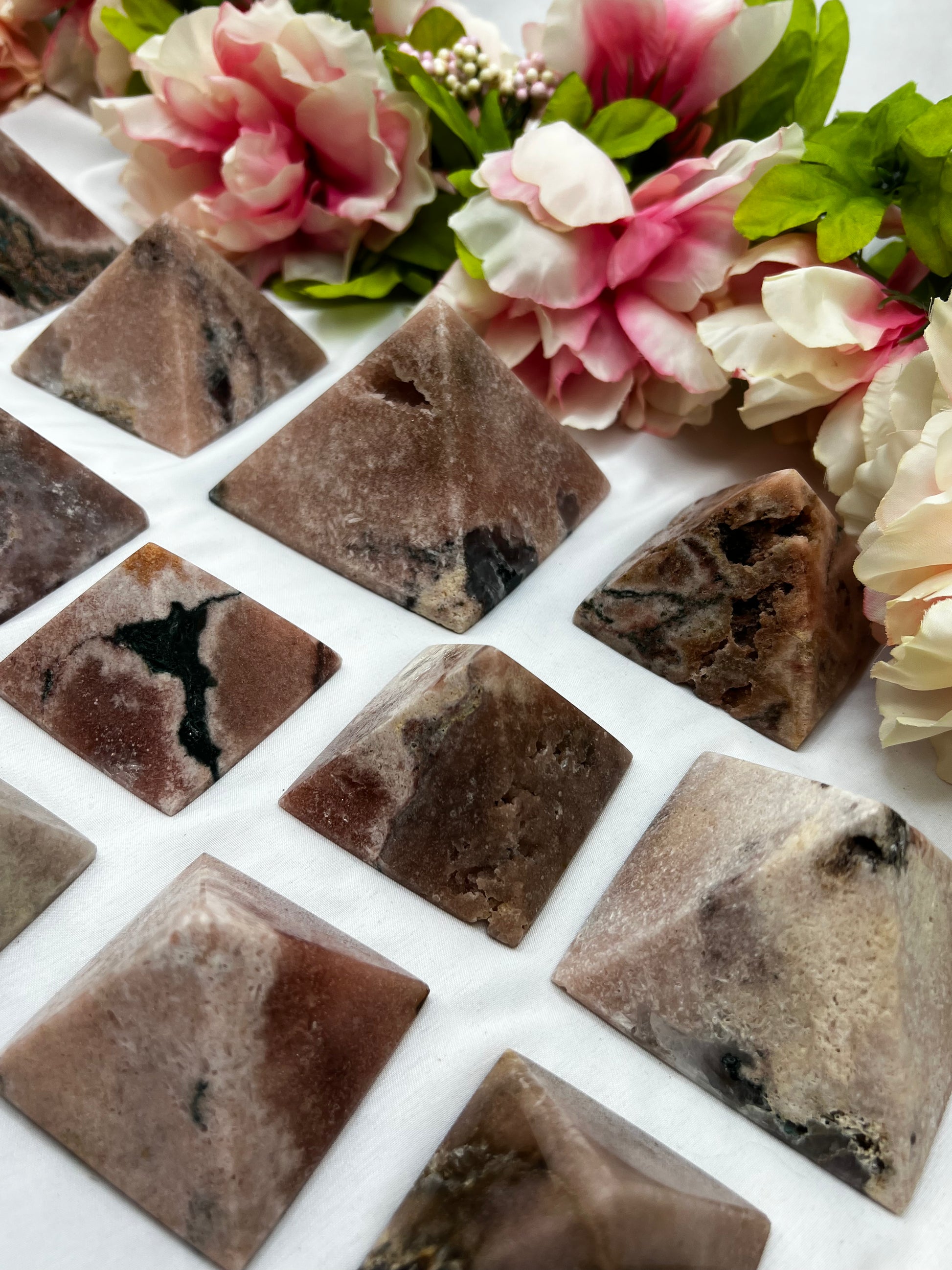 Pink Amethyst Pyramids