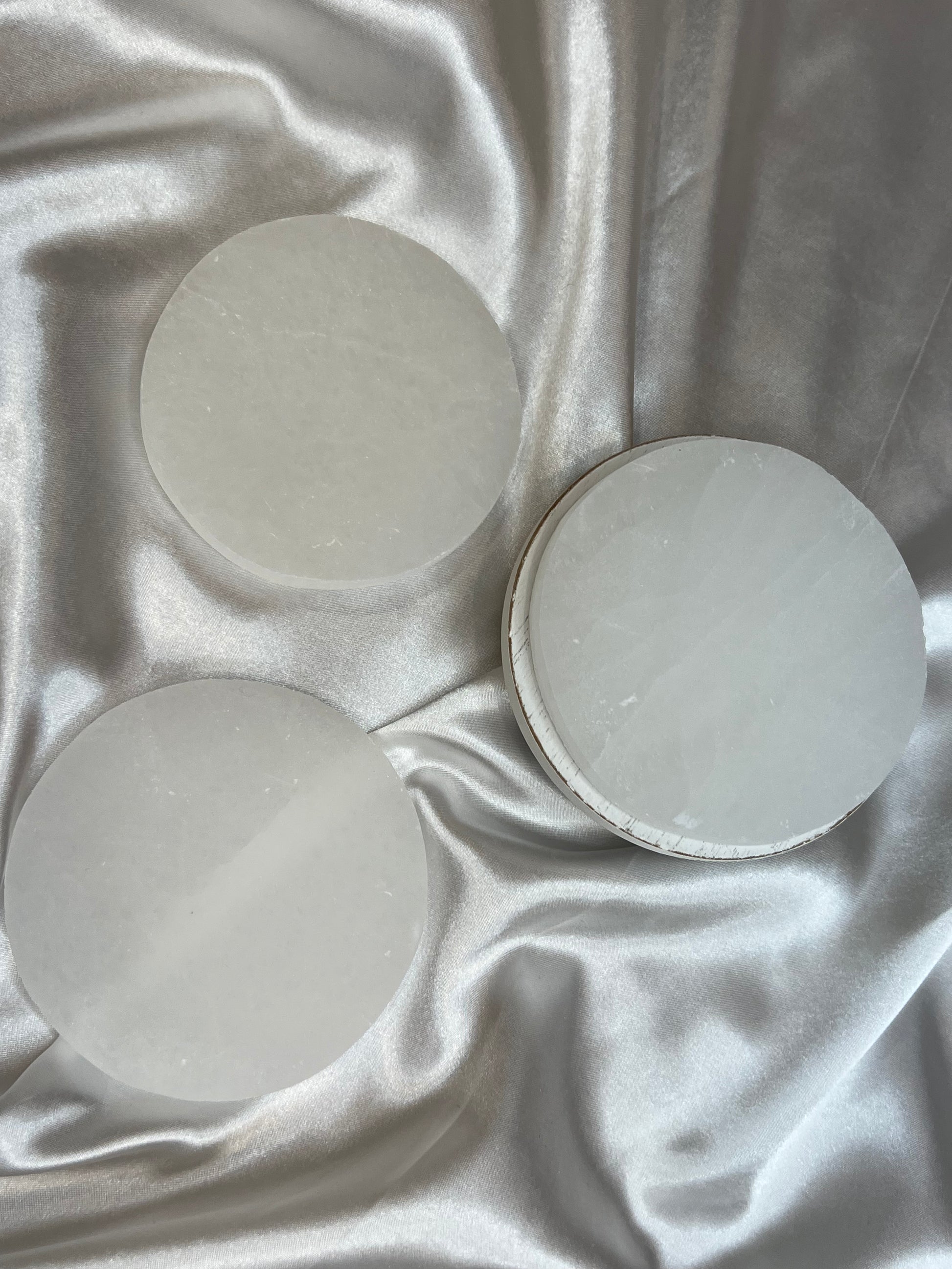 Selenite Round Plates