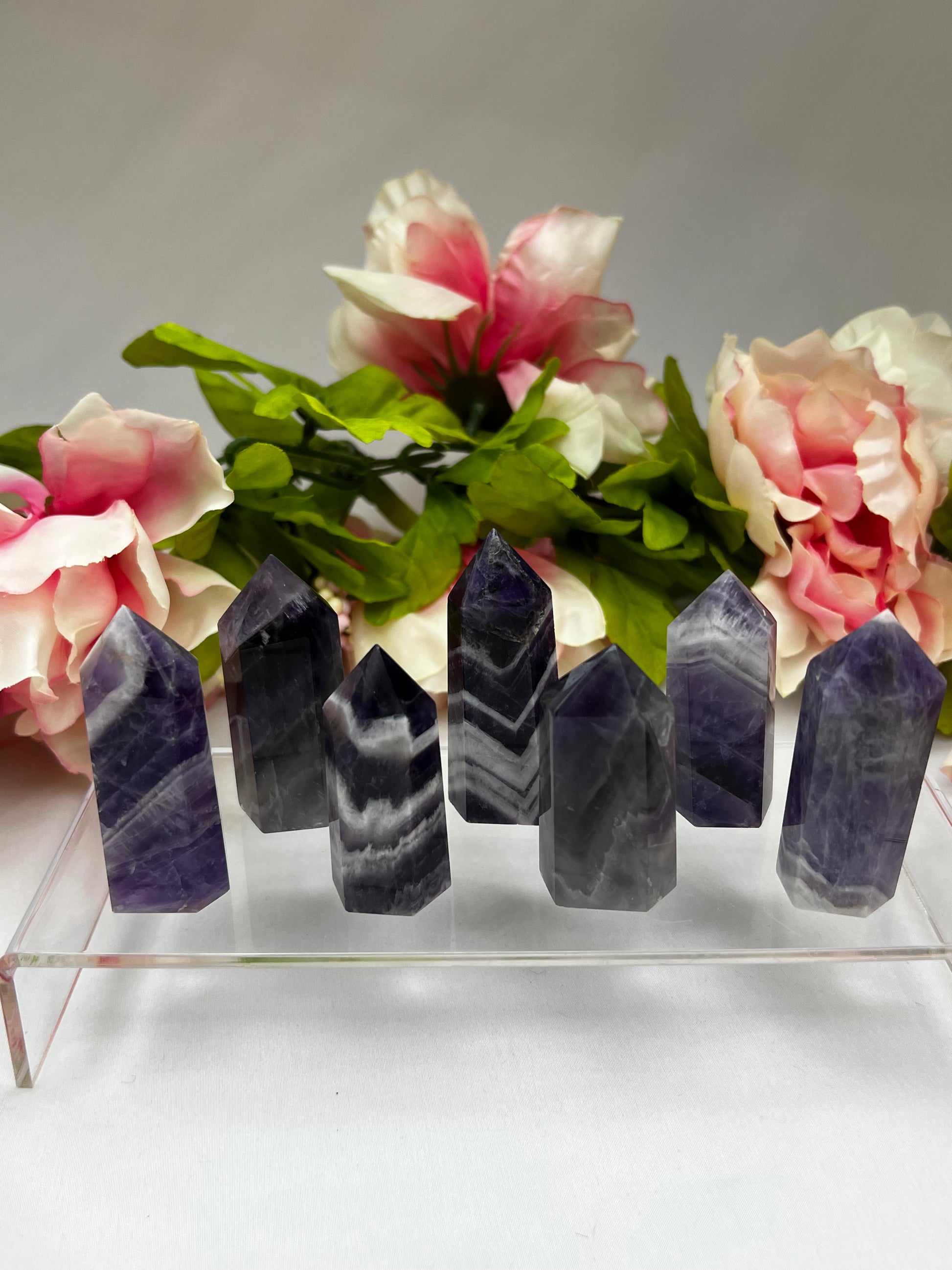 Chevron Amethyst Mini Towers