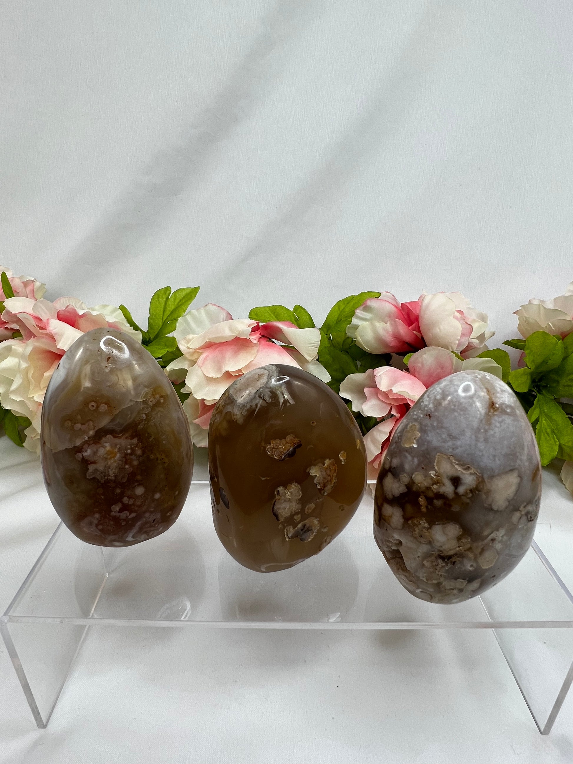 Flower Agate Freeforms