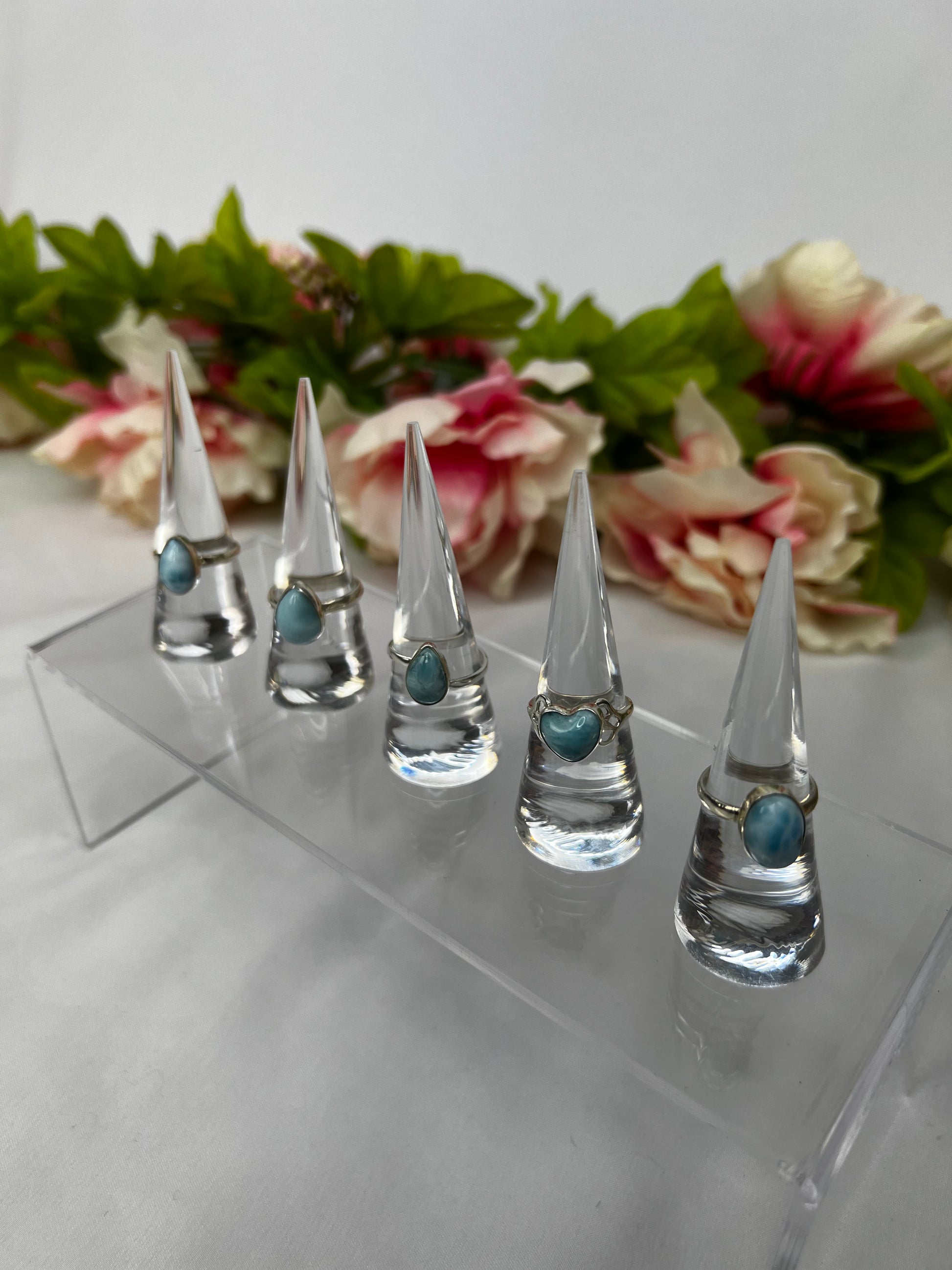 Sterling Silver Larimar Rings