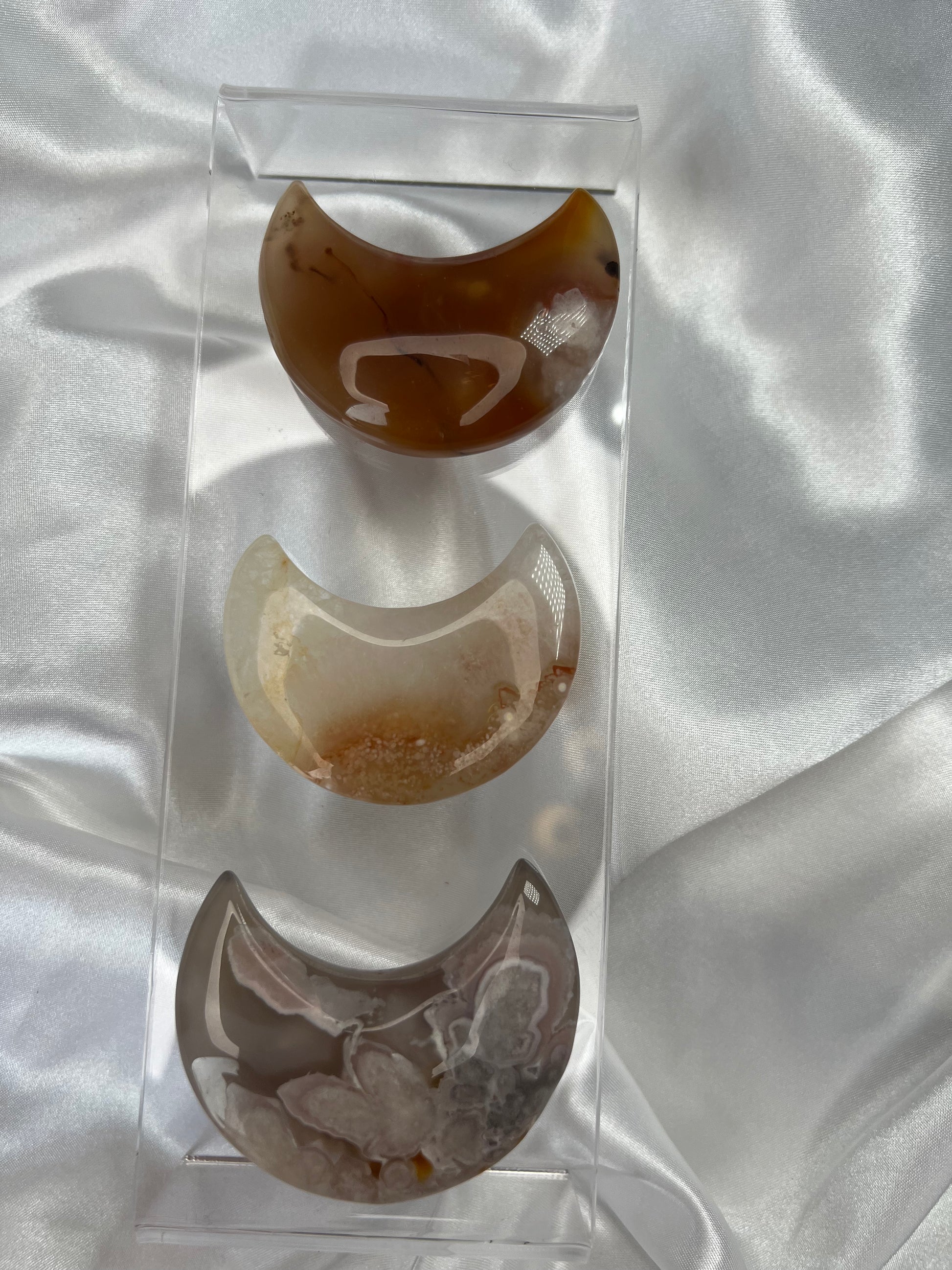 Flower agate Moons