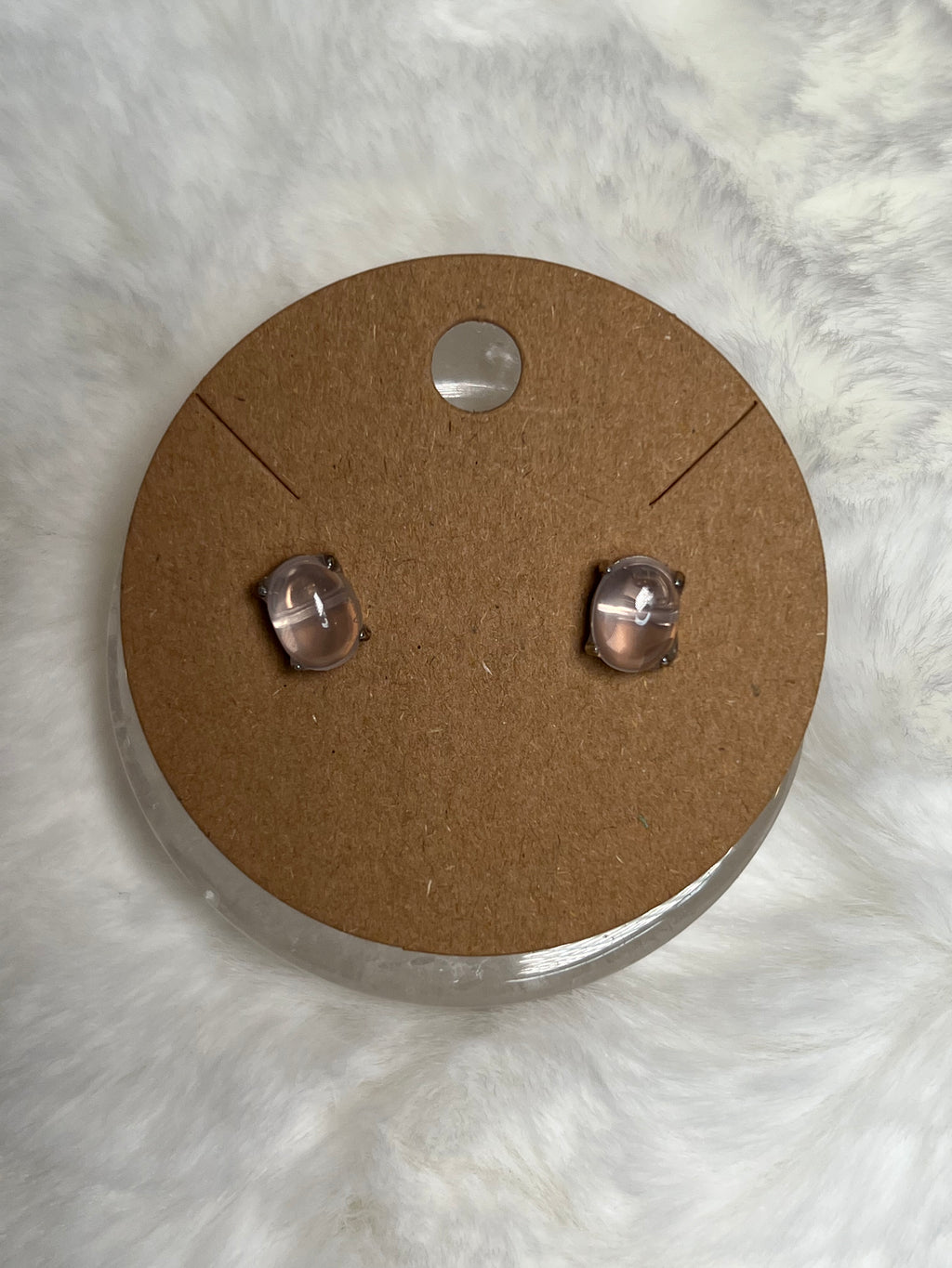 Rose quartz earrings