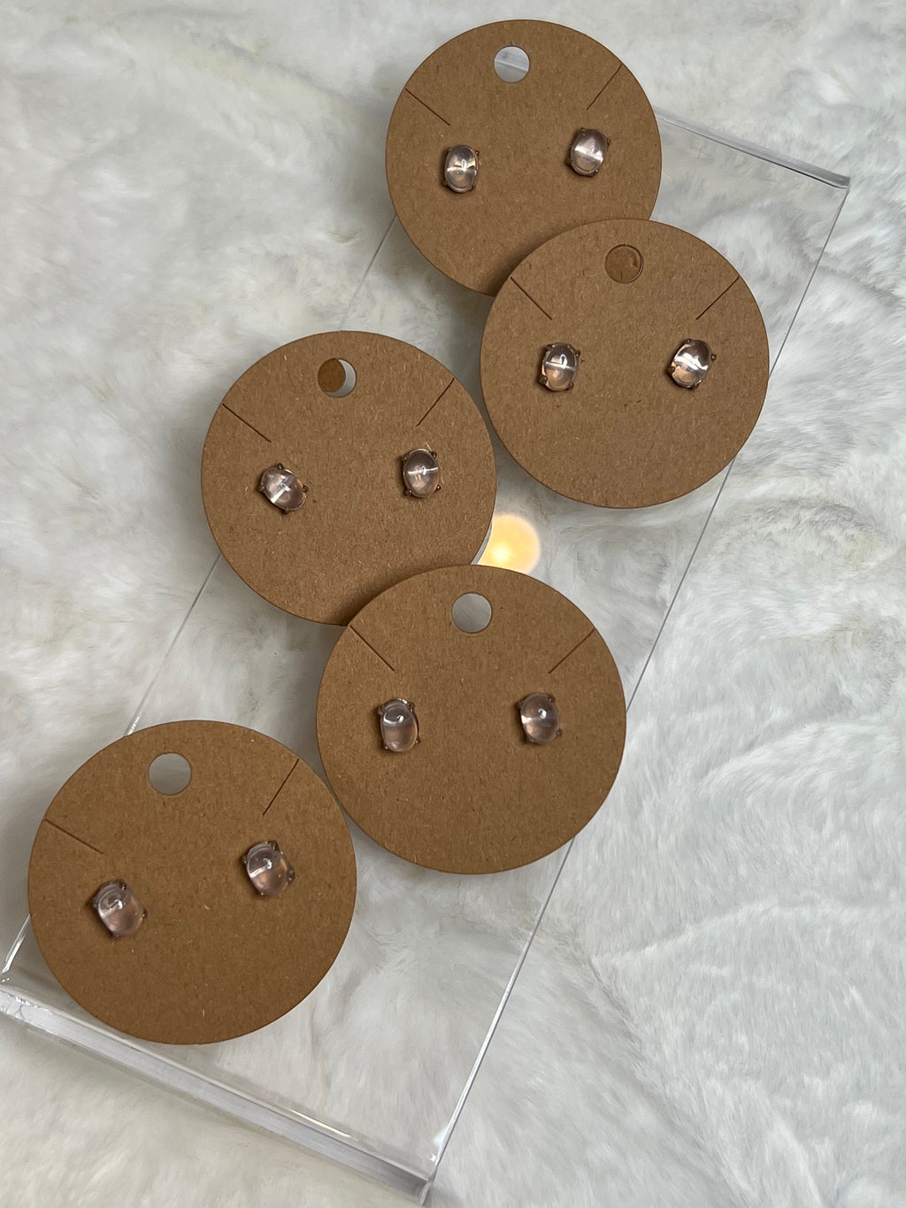 Rose quartz earrings