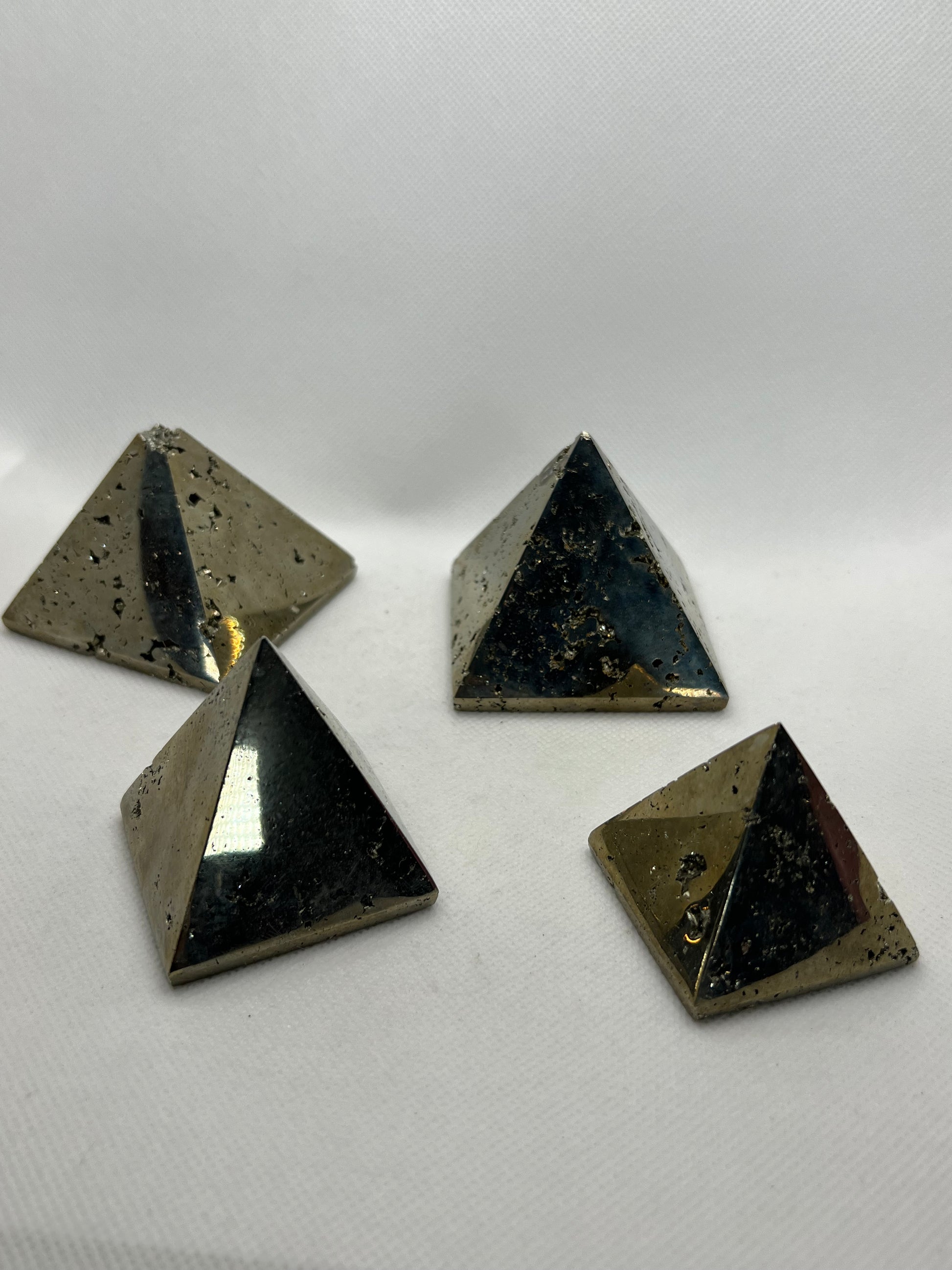 Pyrite pyramids