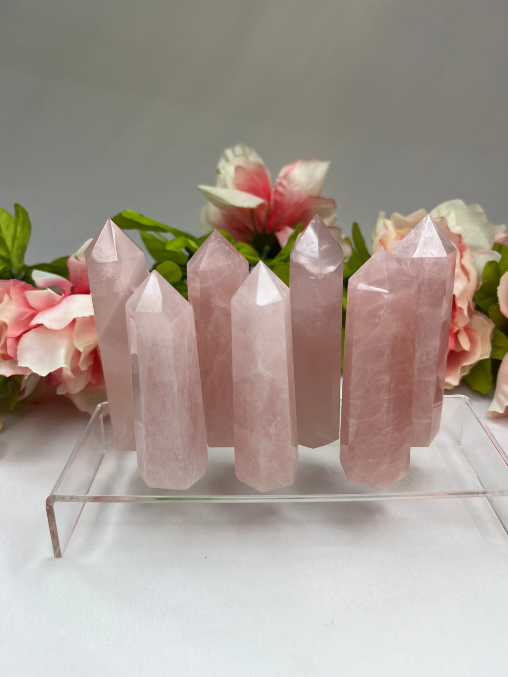 Rose Quartz Small Towers